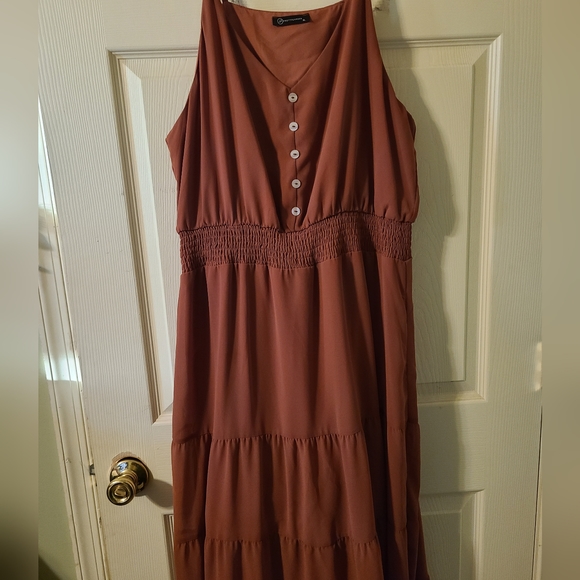 Women's Casual Summer Dress Spaghetti Strap Sleeveless High Waist Beach Maxi - Picture 5 of 5